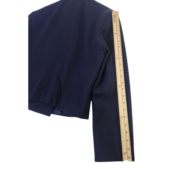 J. Crew Wool Jacket Women's Size 6 Navy Blue Double Breasted Nautical Pea Coat - Picture 8 of 8